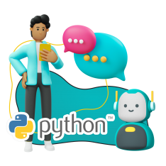 Умный чат-бот на Python - КИБЕРшкола программирования для детей, компьютерные курсы для школьников, начинающих и подростков - KIBERone г. Щёлково